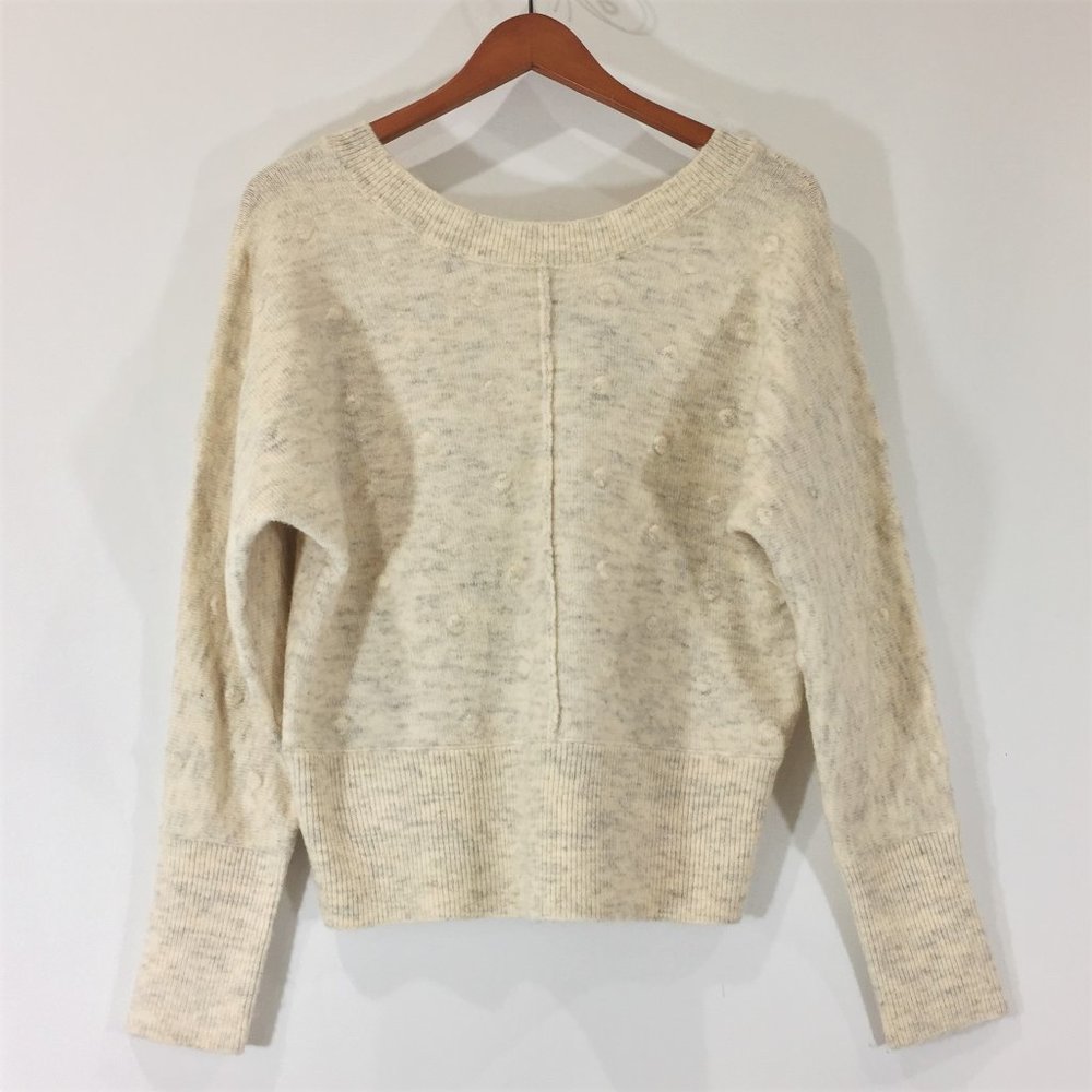 William Rast V-back Alpaca Blend Pom Pom Sweater